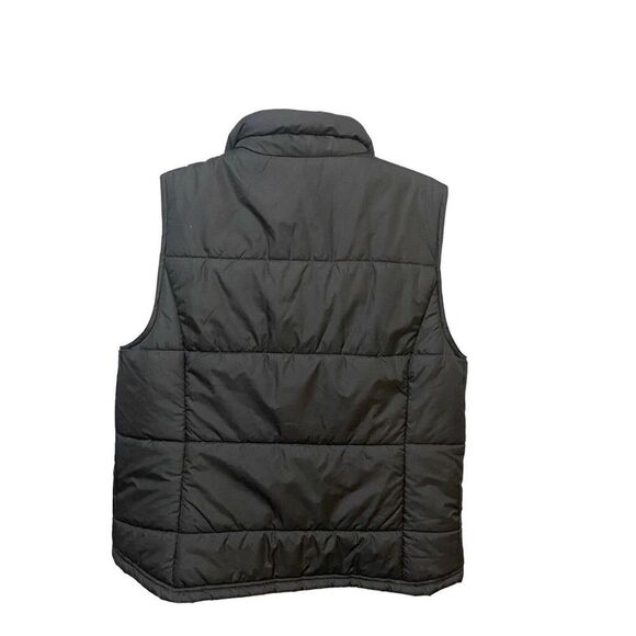 Fuda Black/ pink snap button puffer vest ladies Large - Picture 2 of 9